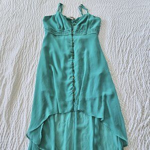 Love Forever 21 Bohemian High Low Mint Green Light Blue Dress